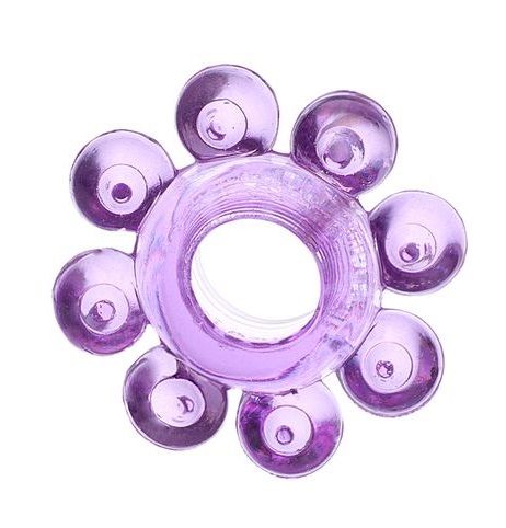 Мягкая фиолетовая гелевая насадка - Toyfa Basic - в Томске купить с доставкой