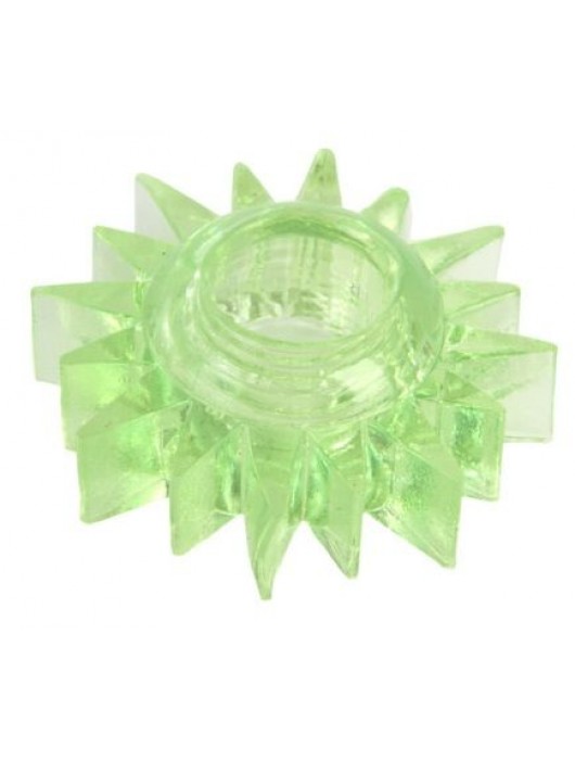 Зеленое эрекционное кольцо-солнце - Toyfa Basic - в Томске купить с доставкой