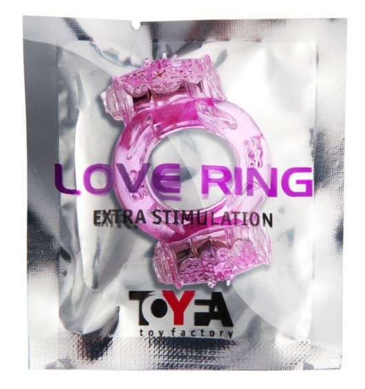 Розовое виброкольцо с двумя батарейками - Toyfa Basic - в Томске купить с доставкой