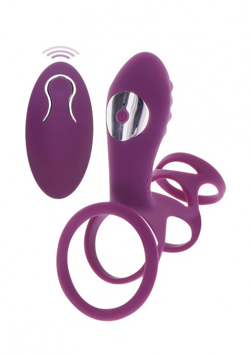 Фиолетовая эрекционная вибронасадка Halo Halo C-Ring Sleeve - Toy Joy - в Томске купить с доставкой