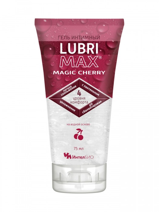 Интимный гель-смазка на водной основе Lubrimax Magic Cherry - 75 мл. - ИнтелБИО - купить с доставкой в Томске