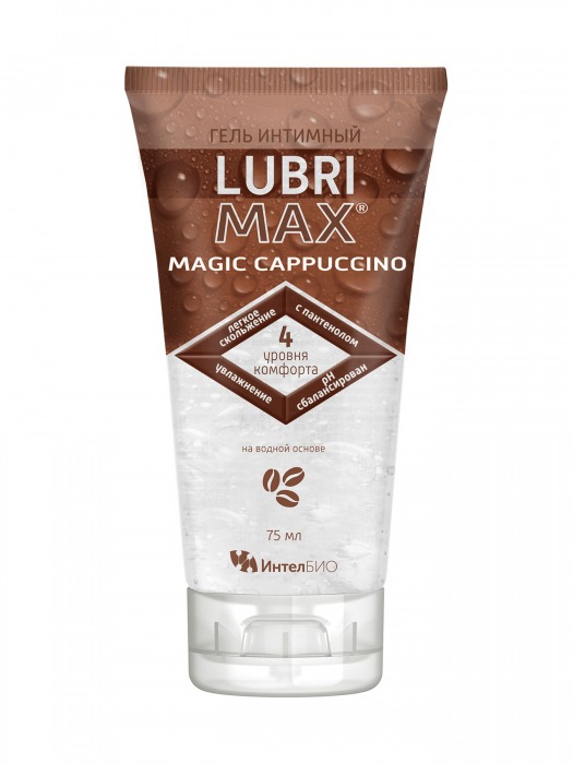 Интимный гель-смазка на водной основе Lubrimax Magic Cappuccino - 75 мл. - ИнтелБИО - купить с доставкой в Томске