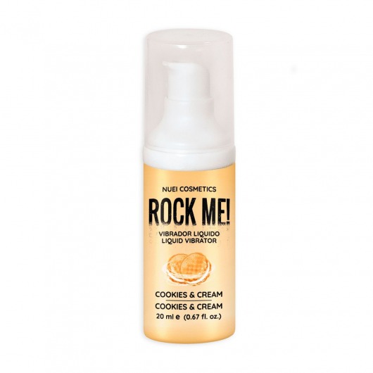 Жидкий вибратор Nuei Rock Me! с ароматом печенья и сливок - 20 мл. - Nuei cosmetics - купить с доставкой в Томске