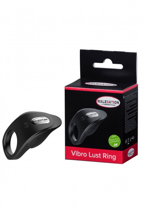 Черное эрекционное виброкольцо Vibro Lust Ring - MALESATION - в Томске купить с доставкой