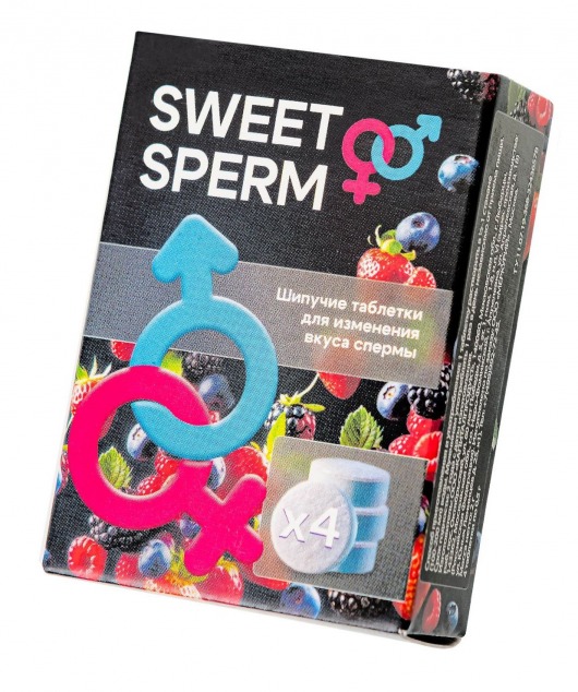 Шипучие таблетки для мужчин Sweet Sperm для изменения вкуса спермы (4 шт. по 0,5 гр.) - Капиталпродукт - купить с доставкой в Томске