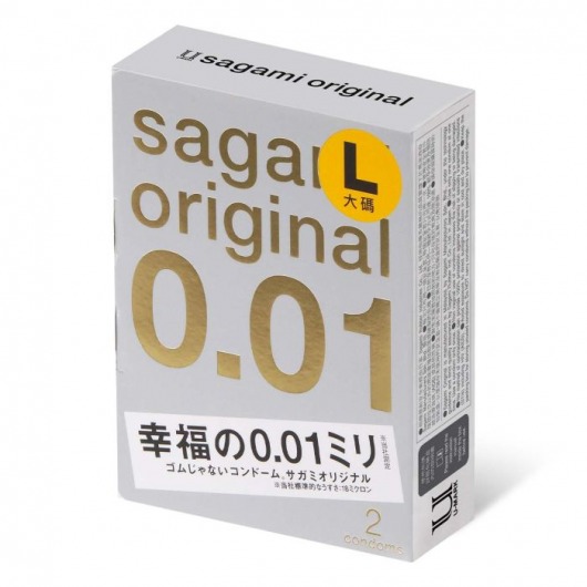 Презервативы Sagami Original 0.01 L-size увеличенного размера - 2 шт. - Sagami - купить с доставкой в Томске