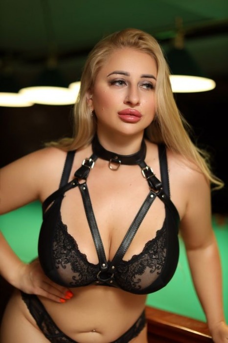 Черная кожаная сбруя с ошейником plus size из нежной кожи - БДСМ Арсенал - купить с доставкой в Томске