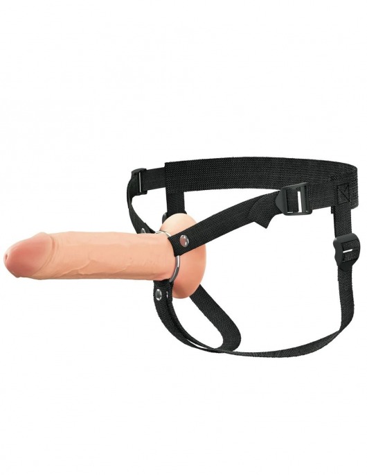 Полый страпон на ремнях 8’’ Hollow Silicone Strap-on - Pipedream - купить с доставкой в Томске