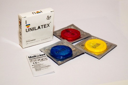 Разноцветные ароматизированные презервативы Unilatex Multifruits - 3 шт. - Unilatex - купить с доставкой в Томске