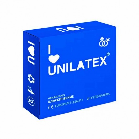 Классические презервативы Unilatex Natural Plain - 3 шт. - Unilatex - купить с доставкой в Томске