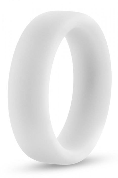 Белое люминесцентное эрекционное кольцо Silicone Glo Cock Ring - Blush Novelties - в Томске купить с доставкой