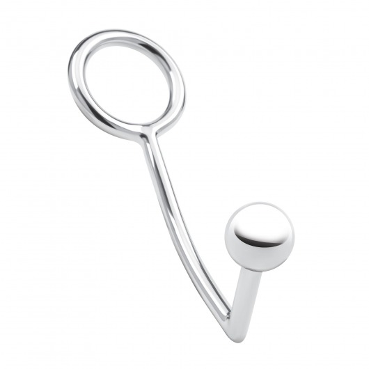 Кольцо на пенис с анальным стимулятором Stainless Steel Anal Hook   Cock Ring - BlueLine - в Томске купить с доставкой