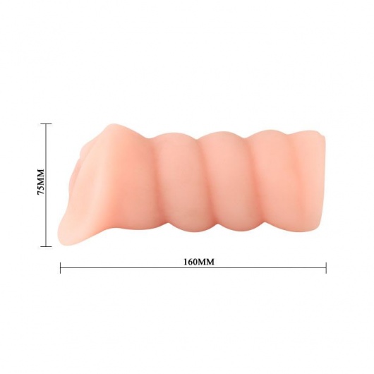 Мастурбатор-вагина с вибрацией и углублениями под пальцы - 16 см. - Baile - в Томске купить с доставкой