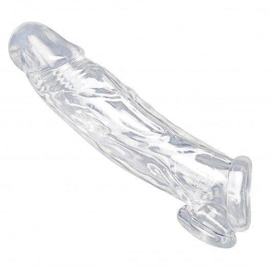 Прозрачная насадка для увеличения члена Realistic Clear Penis Enhancer and Ball Stretcher - 20,3 см. - XR Brands - в Томске купить с доставкой