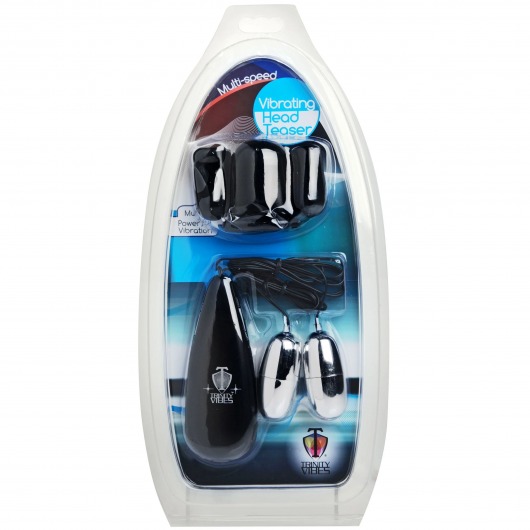 Черная стимулирующая насадка для головки полового члена Multi Speed Vibrating Penis Head Teaser - XR Brands - в Томске купить с доставкой