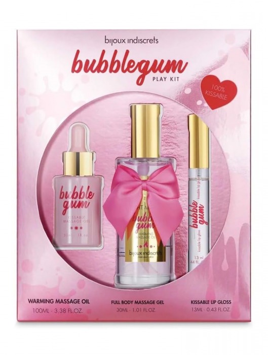 Набор средств для массажа и ласк Bubblegum Play Kit - Bijoux Indiscrets - купить с доставкой в Томске