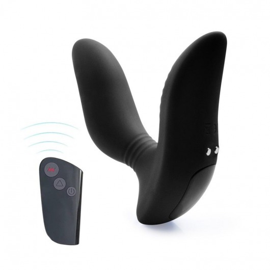 Черный вибромассажер простаты 3,5’’ Remote Control Curve P-spot Massager - 12 см. - Erokay - в Томске купить с доставкой