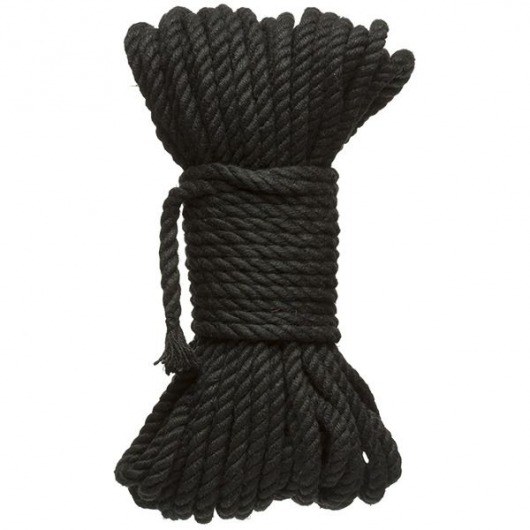 Черная верёвка для связывания и фиксации Bind Tie - 15,24 м. - Doc Johnson - купить с доставкой в Томске