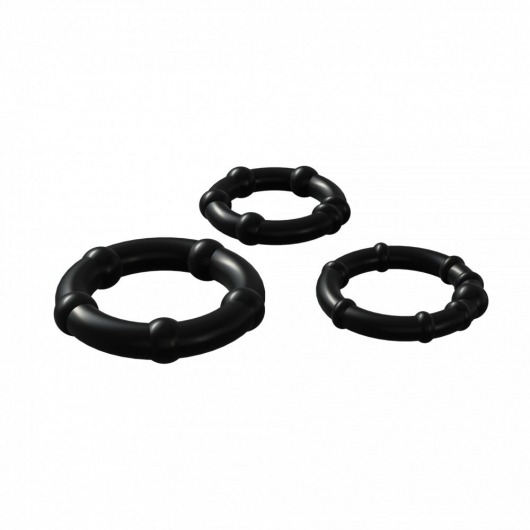 Набор из 3 черных эрекционных колец Babooom Ring Set - Adrien Lastic - в Томске купить с доставкой
