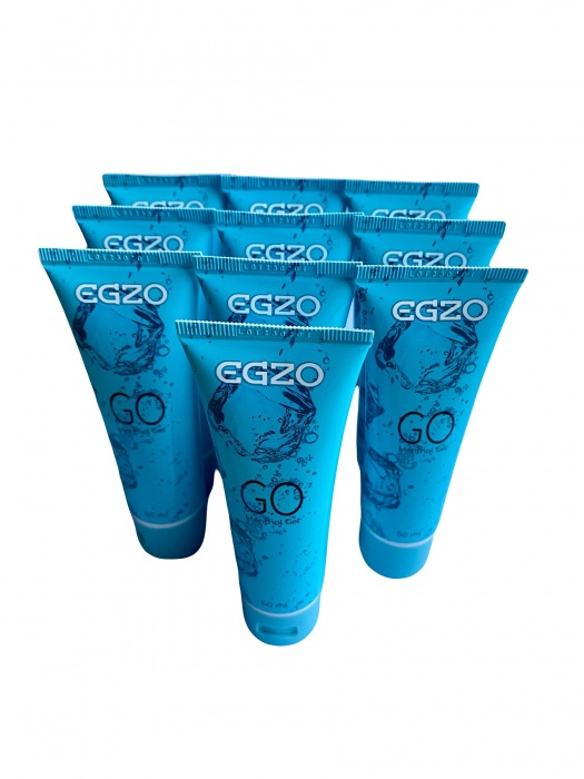 Набор из 10 пролонгирующих лубрикантов на водной основе Egzo Go (по 50 мл.) - EGZO - купить с доставкой в Томске