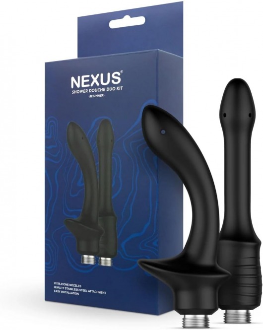 Набор из 2 насадок для анального душа Shower Douche Duo Kit Beginner - Nexus Range - купить с доставкой в Томске