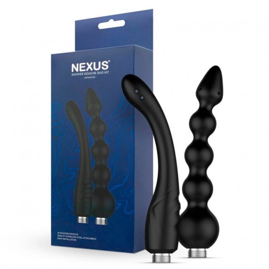 Набор из 2 насадок для анального душа Shower Douche Duo Kit - Nexus Range - купить с доставкой в Томске