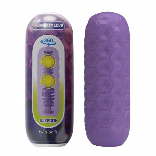 Фиолетовый мастурбатор Venus-X Twin balls - Baile - в Томске купить с доставкой