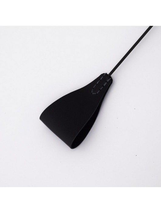 Стек с широким черным кожаным наконечником и металлической ручкой - 67 см. - Crazy Handmade - купить с доставкой в Томске