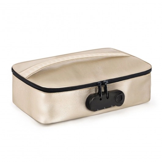 Золотистая сумочка для хранения игрушек Discreet Box - Dorcel - купить с доставкой в Томске
