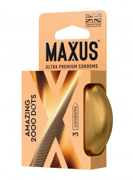 Точечные презервативы MAXUS 2000 Amazing Dots с железным кейсом - 3 шт. - Maxus - купить с доставкой в Томске