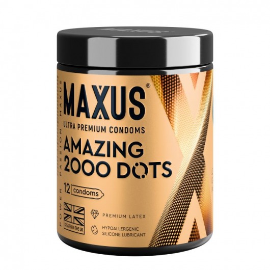 Точечные презервативы MAXUS 2000 Amazing Dots с железным кейсом - 12 шт. - Maxus - купить с доставкой в Томске