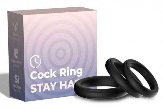 Набор из 3 черных эрекционных колец Stay Hard - Boys of Toys - в Томске купить с доставкой Набор из 3 черных эрекционных колец Stay Hard - Boys of Toys - в Томске купить с доставкой