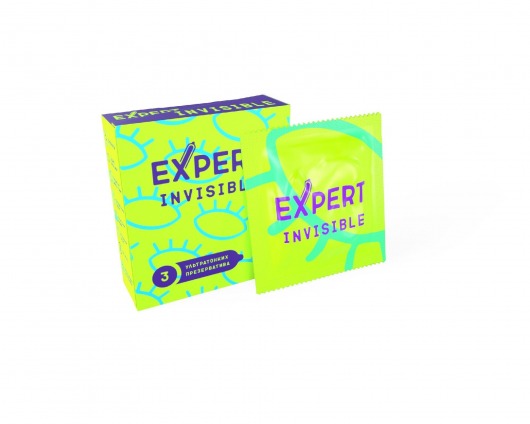 Ультратонкие презервативы Expert Invisible - 3 шт. - Expert - купить с доставкой в Томске