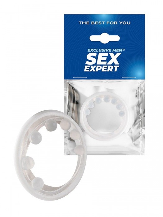 Эрекционное кольцо с мягкой стимулирующей насадкой - Sex Expert - в Томске купить с доставкой Эрекционное кольцо с мягкой стимулирующей насадкой - Sex Expert - в Томске купить с доставкой