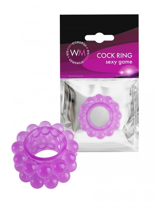Лиловое эрекционное кольцо с 2 рядами стимулирующих шариков - Erowoman-Eroman - в Томске купить с доставкой Лиловое эрекционное кольцо с 2 рядами стимулирующих шариков - Erowoman-Eroman - в Томске купить с доставкой