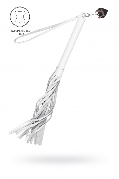Белая кожаная плеть - 50 см. - Pecado - купить с доставкой в Томске