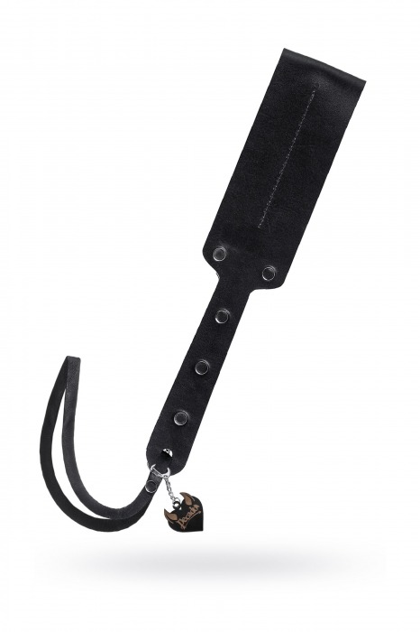 Черный кожаный пэддл - 32 см. - Pecado - купить с доставкой в Томске