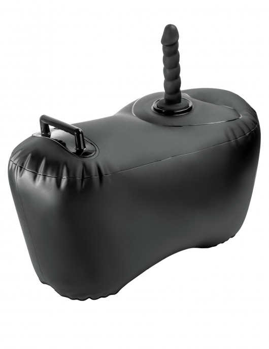 Черное надувное кресло с платформой для фиксации дилдо Body Dock Inflatable Love Seat - Pipedream - купить с доставкой в Томске