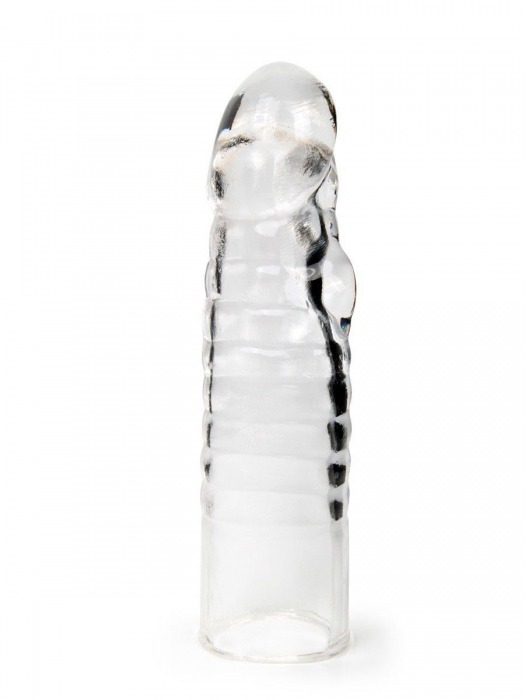 Прозрачная закрытая насадка на член - 15 см. - Sex Expert - в Томске купить с доставкой
