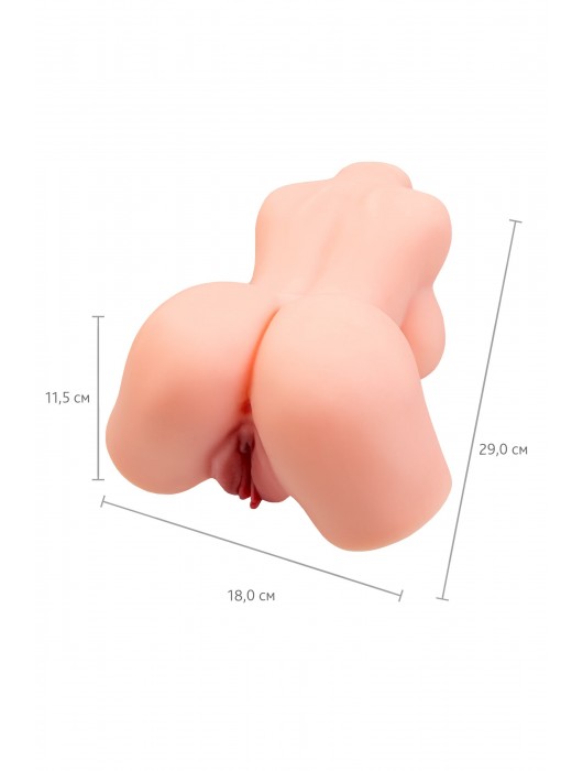 Реалистичный мастурбатор в форме женского тела с 2 любовными входами - No Name - в Томске купить с доставкой