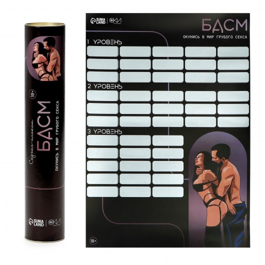 Плакат для двоих со скретч-слоем «БДСМ» - Сима-Ленд - купить с доставкой в Томске