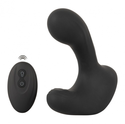 Черная анальная вибропробка с функцией расширения RC Butt Plug with 3 functions - Orion - в Томске купить с доставкой