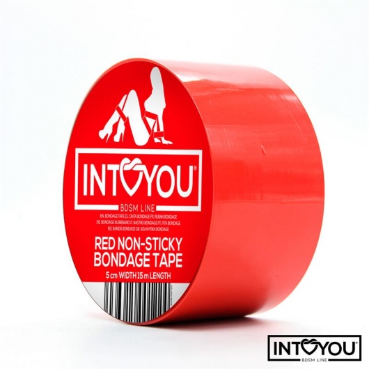 Красный скотч для фиксации Non-Sticky Bondage Tape - 15 м. - Intoyou - купить с доставкой в Томске