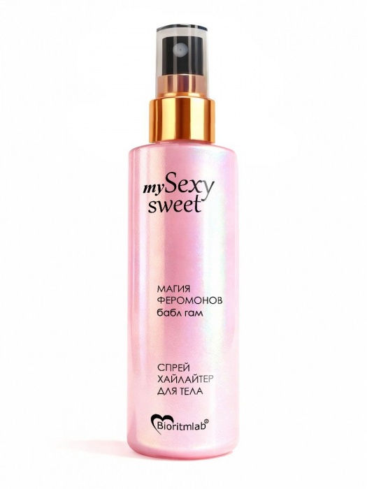 Спрей хайлайтер для тела Sexy Sweet с ароматом бабл-гам, шиммером и феромонами - 200 мл. -  - Магазин феромонов в Томске