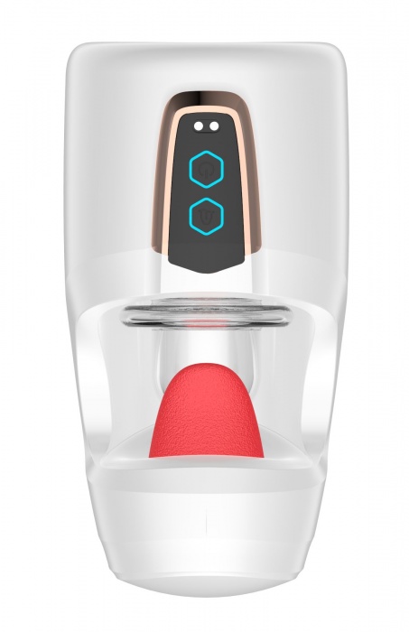 Белый мастурбатор с язычком и возвратно-поступательными движениями - Secwell - в Томске купить с доставкой