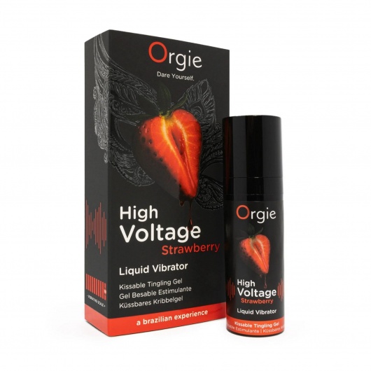 Жидкий вибратор Orgie High Voltage Strawberry - 15 мл. - ORGIE - купить с доставкой в Томске