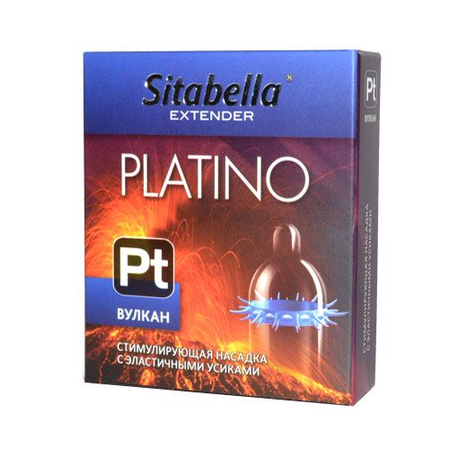 Стимулирующая насадка с усиками Platino  Вулкан - Sitabella - купить с доставкой в Томске