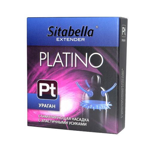 Стимулирующая насадка с усиками и шипиками Platino  Ураган - Sitabella - купить с доставкой в Томске