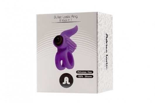 Эрекционное кольцо с подхватом мошонки и стимуляцией клитора Bullet Lastic Ring - Adrien Lastic - в Томске купить с доставкой