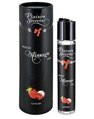 Массажное масло с ароматом личи Huile de Massage Gourmande Litchi - 59 мл. - Plaisir Secret - купить с доставкой в Томске